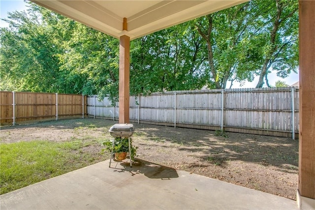 view of yard featuring a patio