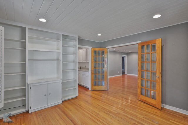 interior space featuring light wood-type flooring