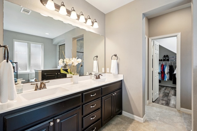 bathroom featuring vanity