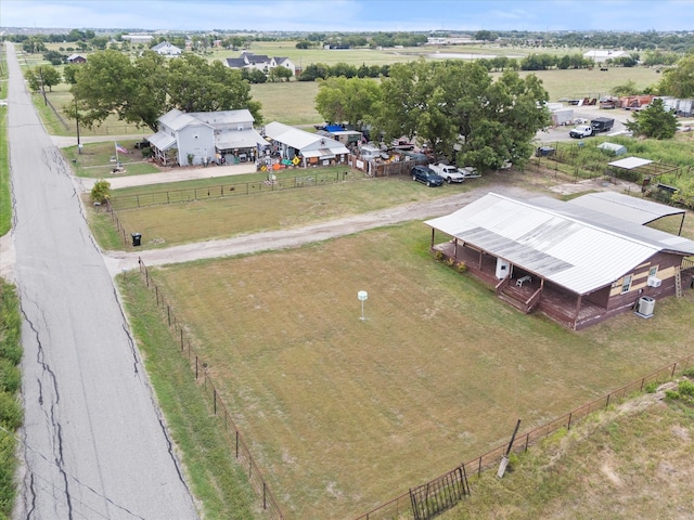 bird's eye view featuring a rural view