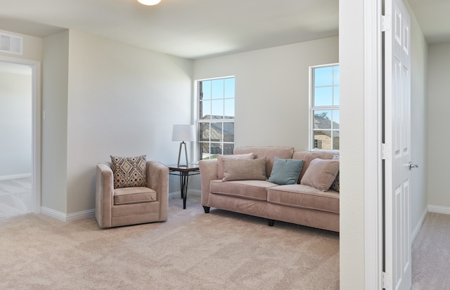 view of carpeted living room