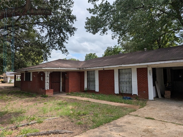 view of ranch-style house