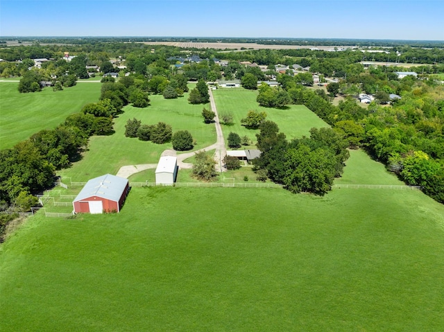 drone / aerial view featuring a rural view