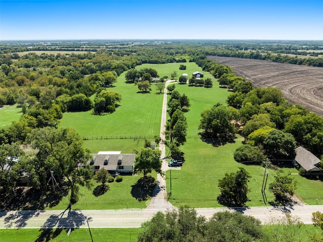 bird's eye view featuring a rural view