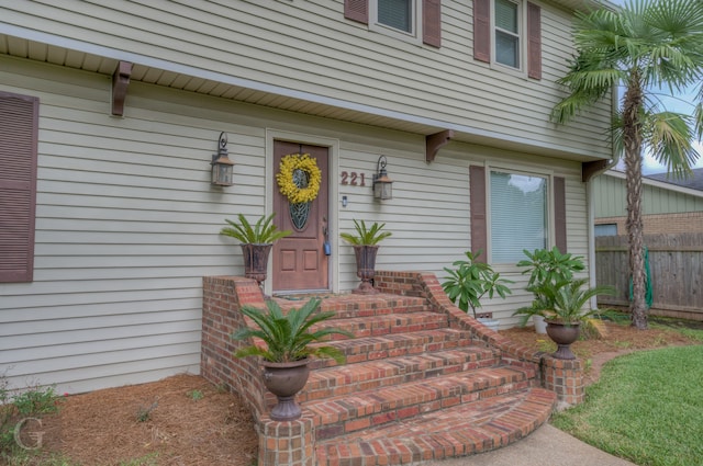 view of doorway to property