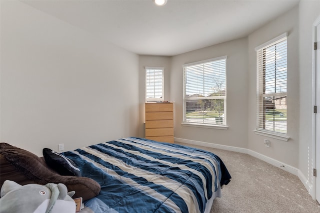 bedroom with carpet