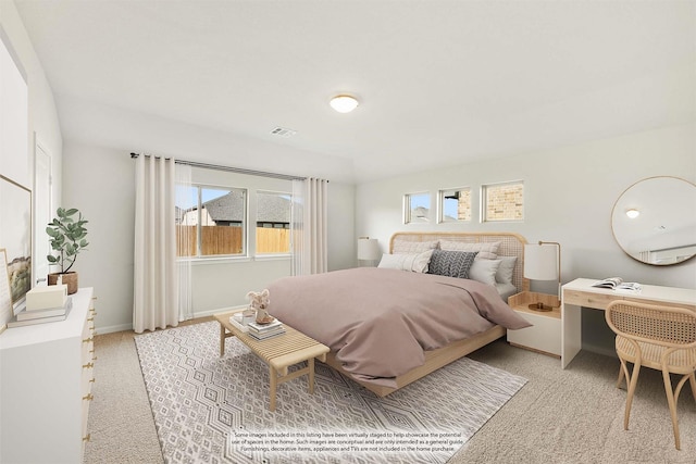 view of carpeted bedroom