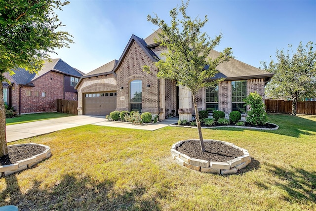 view of front of home with a front lawn