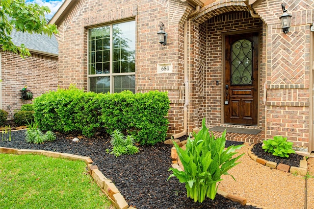 684 Cannon, Fate, TX 75087 - property entrance featuring brick siding