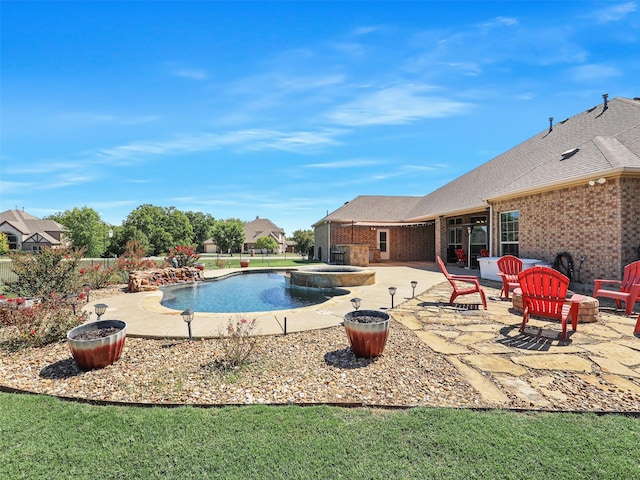 view of pool with a patio