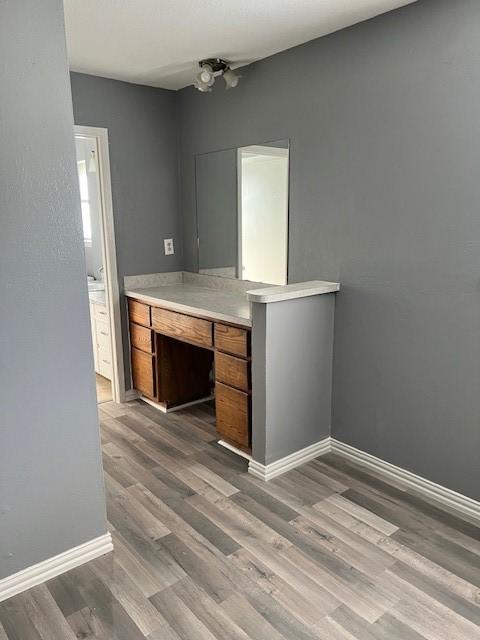 kitchen featuring hardwood / wood-style floors