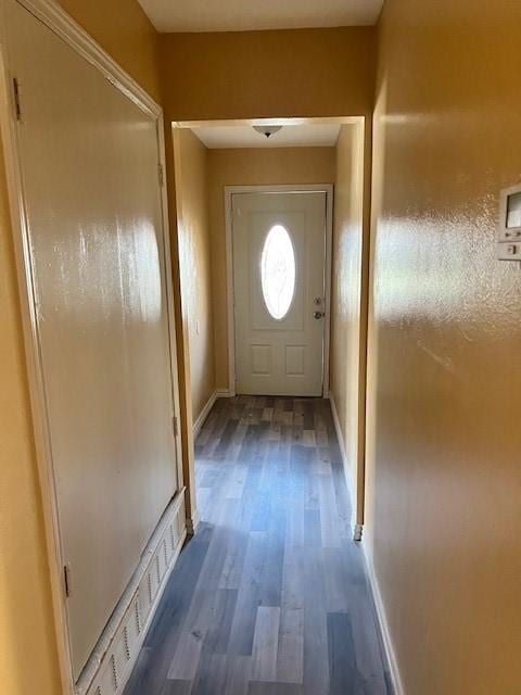 entryway featuring hardwood / wood-style flooring