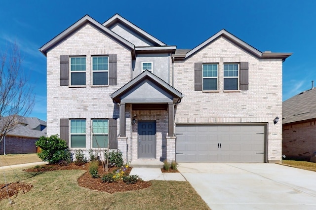 craftsman-style house with a garage