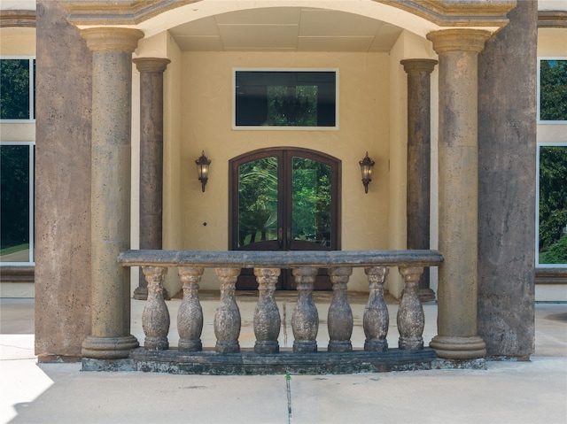 exterior space with french doors