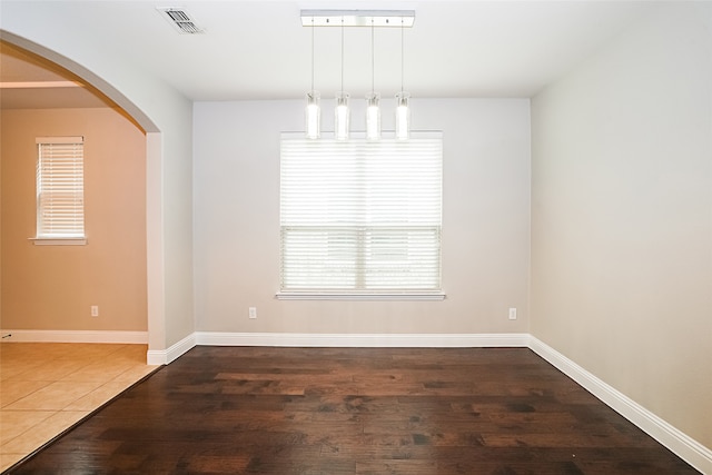 interior space featuring dark hardwood / wood-style floors