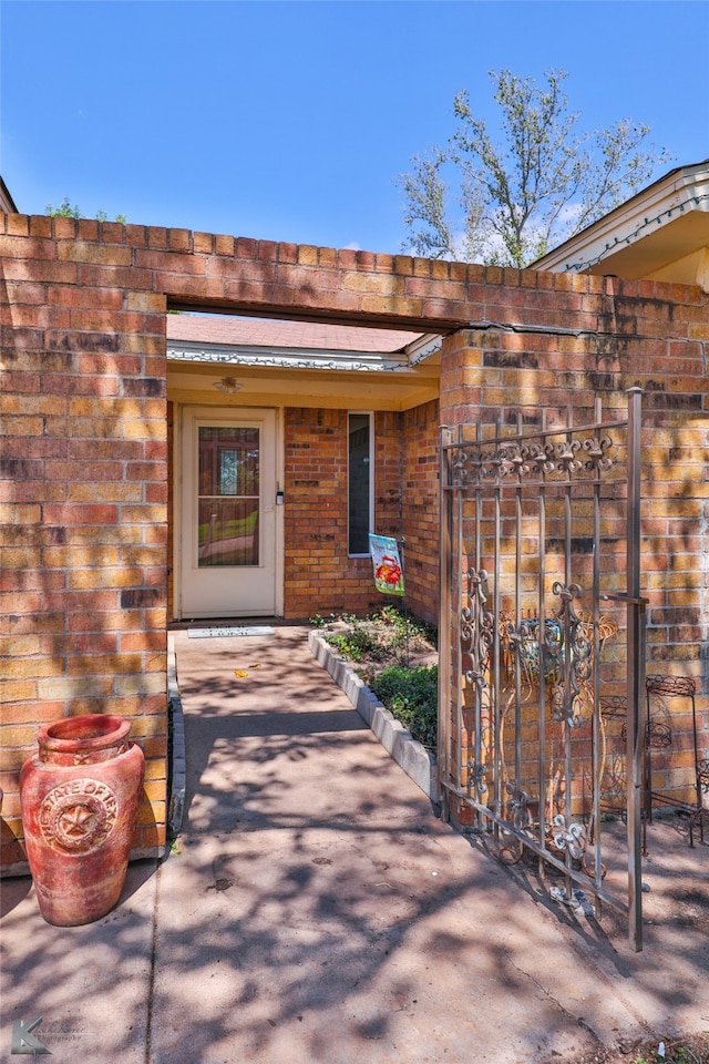 view of doorway to property