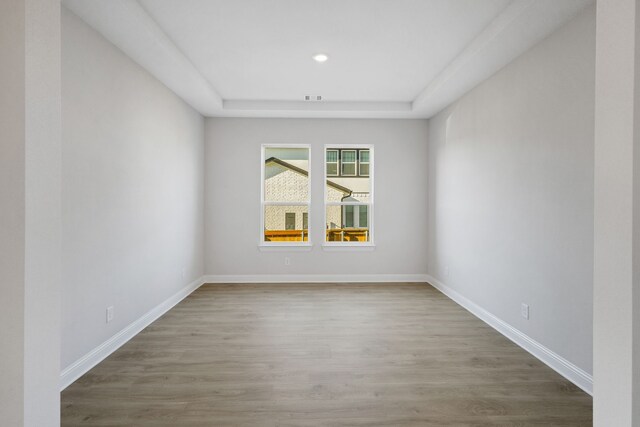 hallway with light wood-type flooring