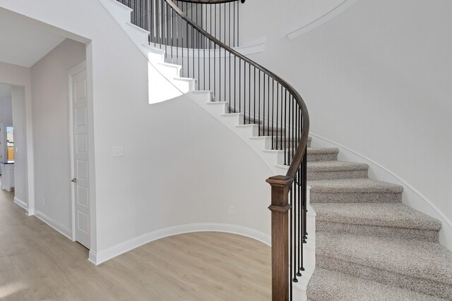 hallway featuring light wood-type flooring