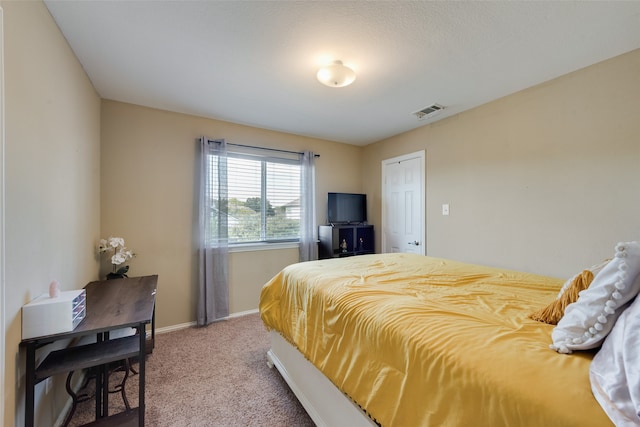 bedroom with carpet