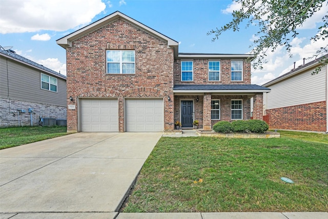 view of exterior entry with a garage and covered porch