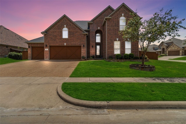 view of property with a yard