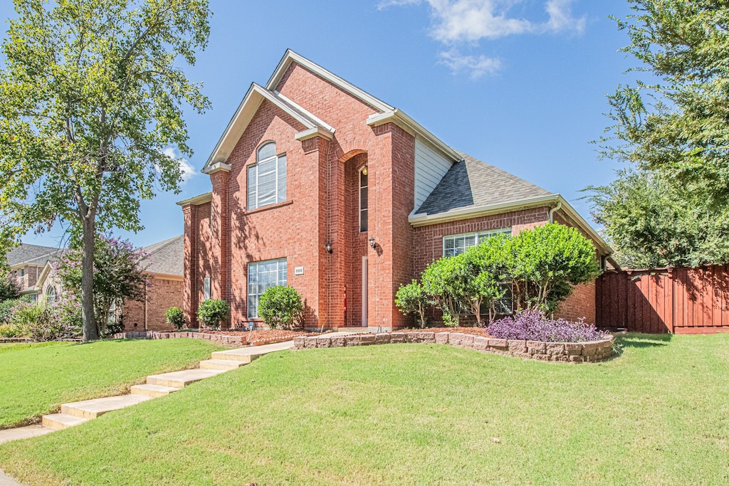 view of front property with a front yard