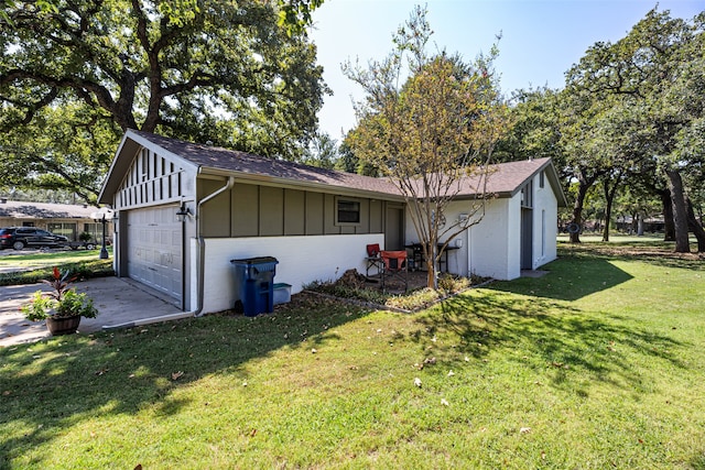 view of home's exterior featuring a lawn