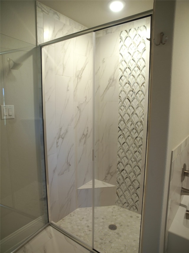 bathroom with walk in shower