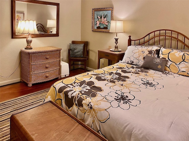 bedroom featuring wood-type flooring