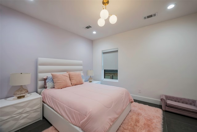 view of tiled bedroom