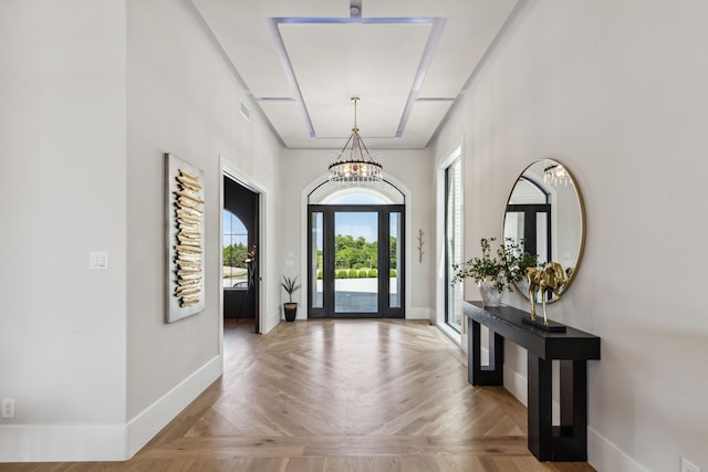 1644 Aster Way, Celina, TX 75009 - foyer featuring a chandelier and baseboards