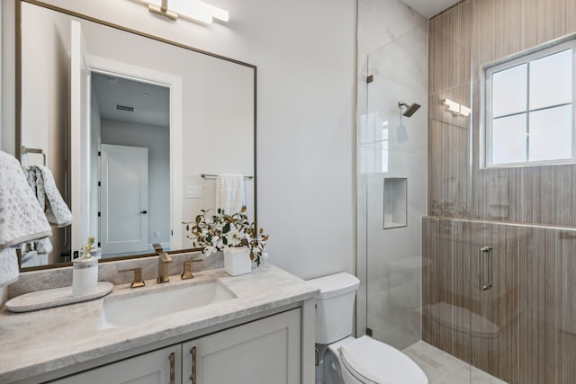 1644 Aster Way, Celina, TX 75009 - bathroom with toilet, a shower stall, and vanity