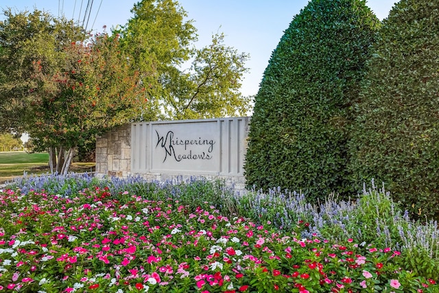 view of community sign