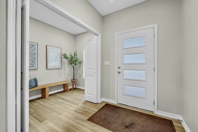 entryway featuring light hardwood / wood-style floors