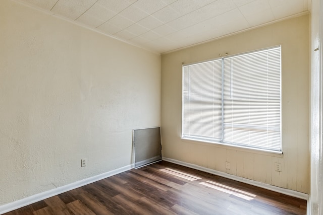 empty room featuring dark hardwood / wood-style floors