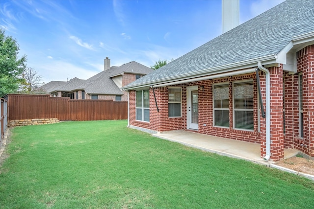 view of yard with a patio area