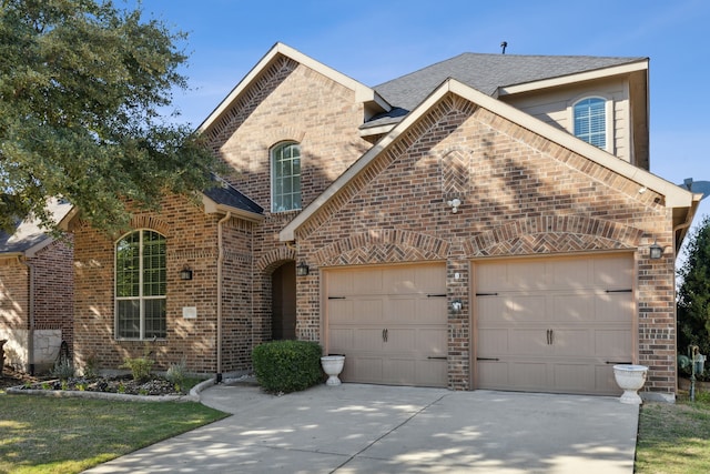 view of property featuring a garage