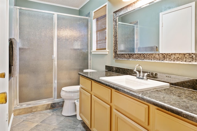 107 Briarwood Dr, Mabank, TX 75156 - bathroom featuring toilet, vanity, and a shower stall