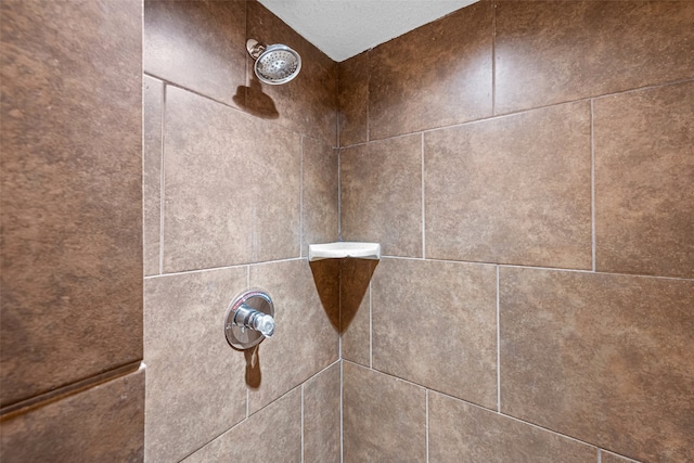 room details featuring a tile shower