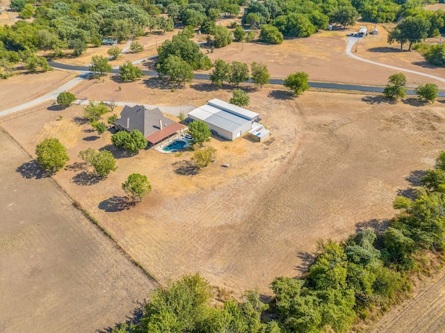 drone / aerial view featuring a rural view