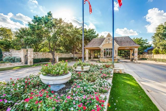 surrounding community with a gazebo