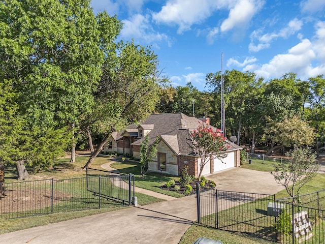 exterior space with a front yard