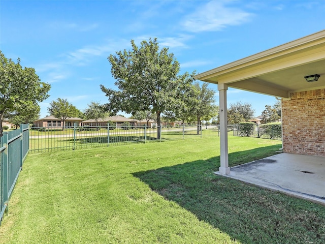 view of yard with a patio area