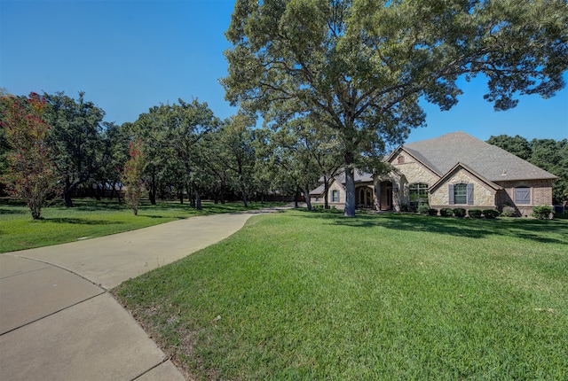 exterior space with a front yard