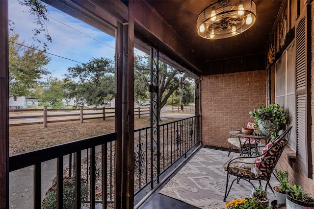 balcony with covered porch