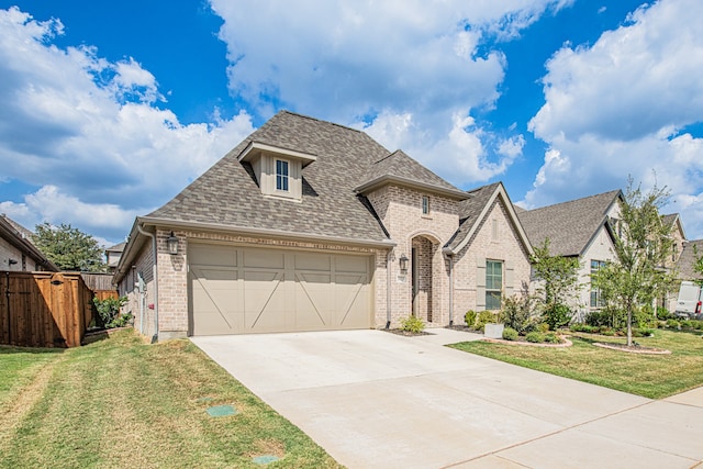 view of front of home featuring a front yard