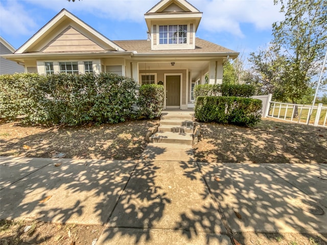 view of front of house with a porch