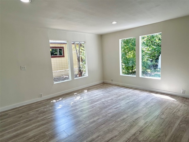 empty room featuring hardwood / wood-style floors