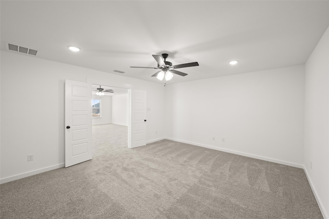7513 Wild Mint Trl, Midlothian, TX 76084 - spare room featuring carpet floors, ceiling fan, recessed lighting, and baseboards