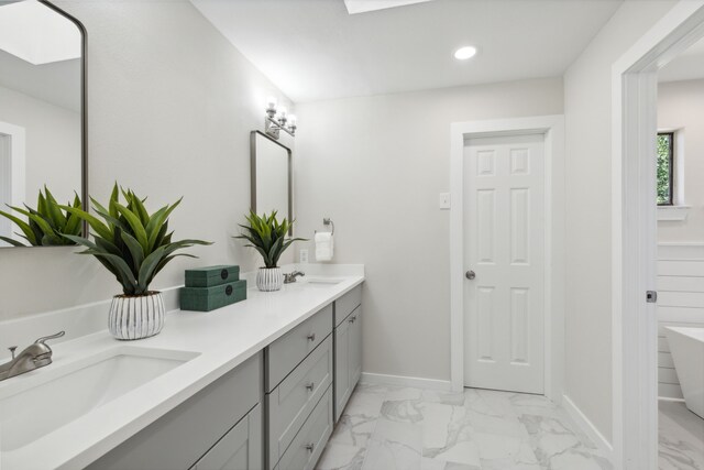 bathroom with vanity